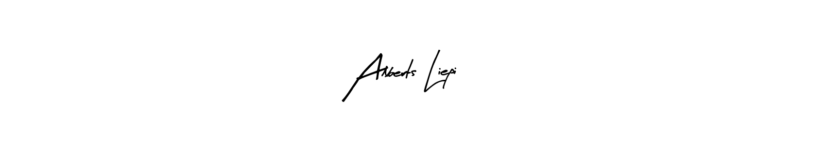 Arty Signature is a professional signature style that is perfect for those who want to add a touch of class to their signature. It is also a great choice for those who want to make their signature more unique. Get Alberts Liepiņš name to fancy signature for free. Alberts Liepiņš signature style 8 images and pictures png