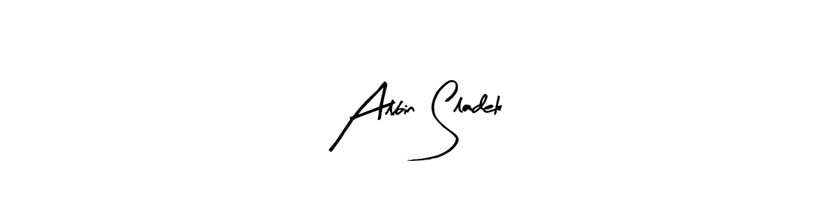 Similarly Arty Signature is the best handwritten signature design. Signature creator online .You can use it as an online autograph creator for name Albin Sladek. Albin Sladek signature style 8 images and pictures png