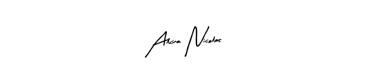 Here are the top 10 professional signature styles for the name Alcina Nicolas. These are the best autograph styles you can use for your name. Alcina Nicolas signature style 8 images and pictures png