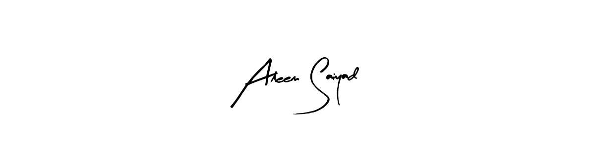 Use a signature maker to create a handwritten signature online. With this signature software, you can design (Arty Signature) your own signature for name Aleem Saiyad. Aleem Saiyad signature style 8 images and pictures png