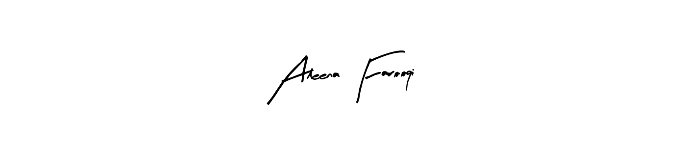 Use a signature maker to create a handwritten signature online. With this signature software, you can design (Arty Signature) your own signature for name Aleena Farooqi. Aleena Farooqi signature style 8 images and pictures png