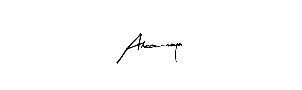 Arty Signature is a professional signature style that is perfect for those who want to add a touch of class to their signature. It is also a great choice for those who want to make their signature more unique. Get Aleez-maya name to fancy signature for free. Aleez-maya signature style 8 images and pictures png