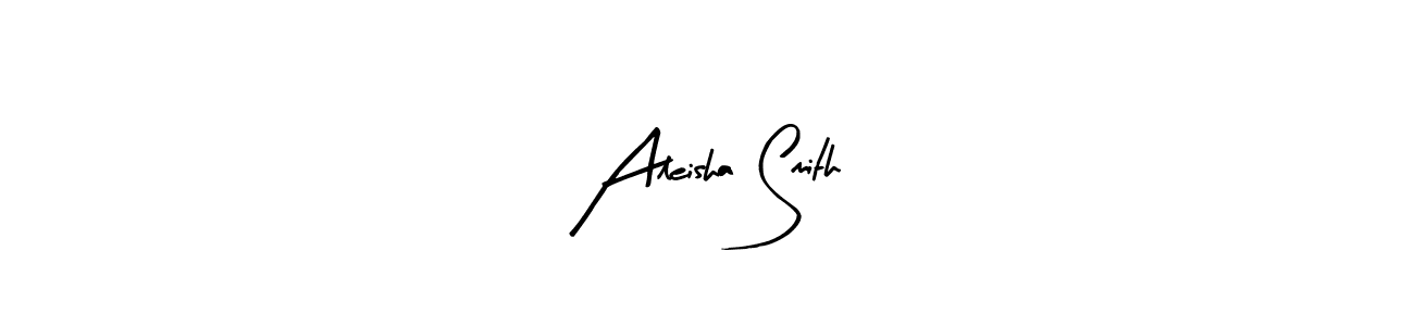 Arty Signature is a professional signature style that is perfect for those who want to add a touch of class to their signature. It is also a great choice for those who want to make their signature more unique. Get Aleisha Smith name to fancy signature for free. Aleisha Smith signature style 8 images and pictures png