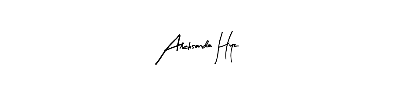 How to make Aleksanda Hyz name signature. Use Arty Signature style for creating short signs online. This is the latest handwritten sign. Aleksanda Hyz signature style 8 images and pictures png