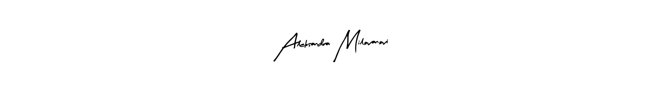 How to make Aleksandra Milovanović name signature. Use Arty Signature style for creating short signs online. This is the latest handwritten sign. Aleksandra Milovanović signature style 8 images and pictures png