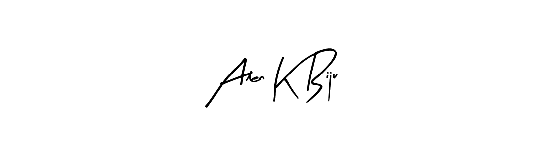 Alen K Biju stylish signature style. Best Handwritten Sign (Arty Signature) for my name. Handwritten Signature Collection Ideas for my name Alen K Biju. Alen K Biju signature style 8 images and pictures png