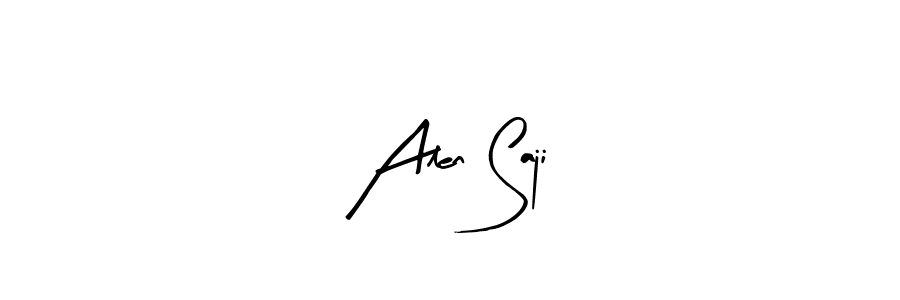 Also You can easily find your signature by using the search form. We will create Alen Saji name handwritten signature images for you free of cost using Arty Signature sign style. Alen Saji signature style 8 images and pictures png