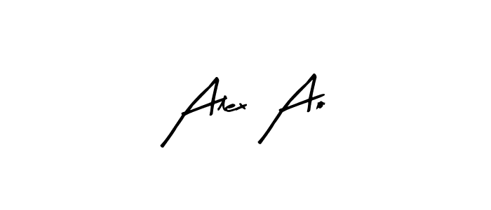 The best way (Arty Signature) to make a short signature is to pick only two or three words in your name. The name Alex Ao include a total of six letters. For converting this name. Alex Ao signature style 8 images and pictures png