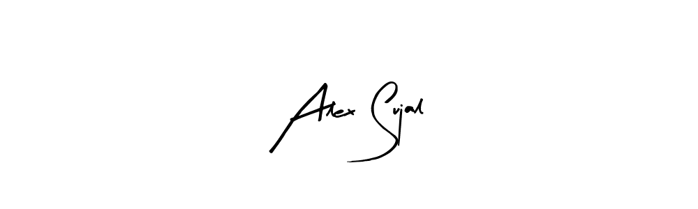 Use a signature maker to create a handwritten signature online. With this signature software, you can design (Arty Signature) your own signature for name Alex Sujal. Alex Sujal signature style 8 images and pictures png