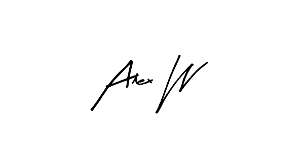 How to make Alex W name signature. Use Arty Signature style for creating short signs online. This is the latest handwritten sign. Alex W signature style 8 images and pictures png