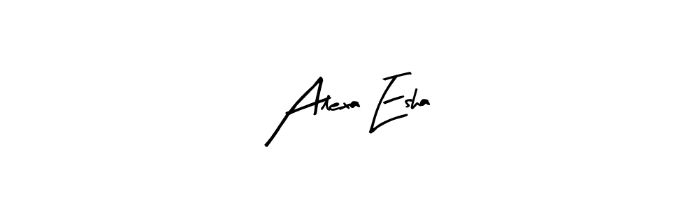 Make a beautiful signature design for name Alexa Esha. With this signature (Arty Signature) style, you can create a handwritten signature for free. Alexa Esha signature style 8 images and pictures png