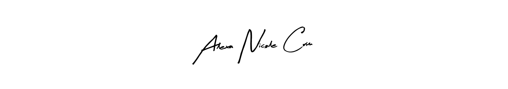 It looks lik you need a new signature style for name Alexa Nicole Crim. Design unique handwritten (Arty Signature) signature with our free signature maker in just a few clicks. Alexa Nicole Crim signature style 8 images and pictures png