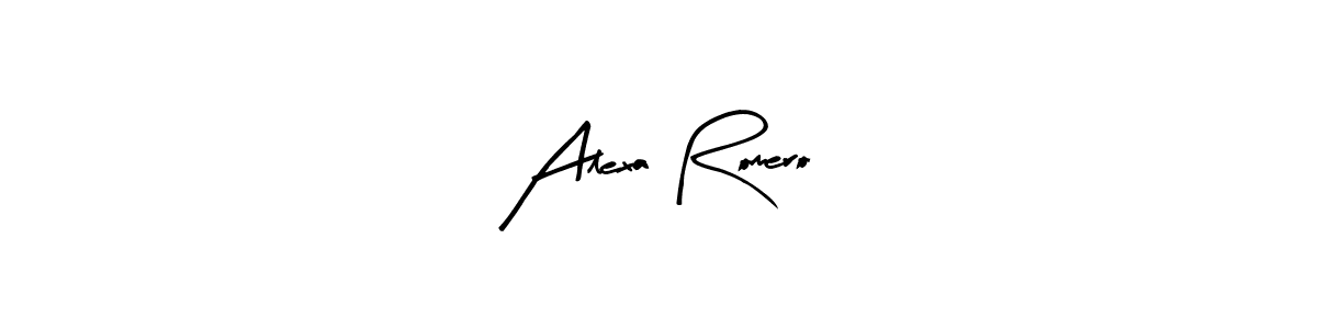 Arty Signature is a professional signature style that is perfect for those who want to add a touch of class to their signature. It is also a great choice for those who want to make their signature more unique. Get Alexa Romero name to fancy signature for free. Alexa Romero signature style 8 images and pictures png