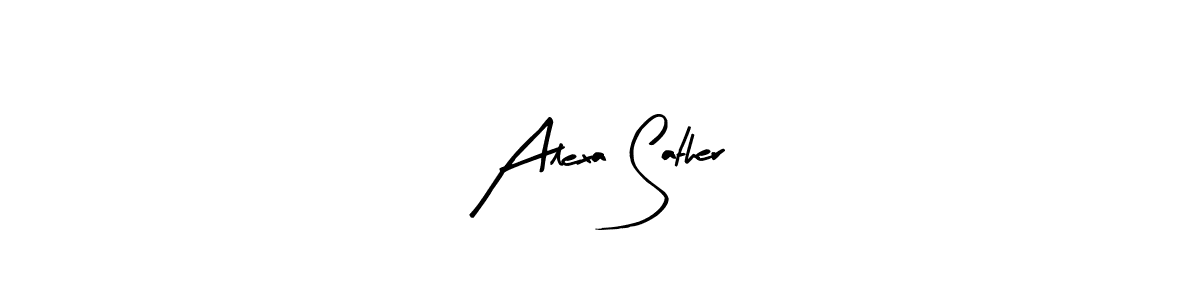 The best way (Arty Signature) to make a short signature is to pick only two or three words in your name. The name Alexa Sather include a total of six letters. For converting this name. Alexa Sather signature style 8 images and pictures png
