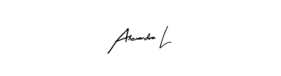 How to make Alexandra L name signature. Use Arty Signature style for creating short signs online. This is the latest handwritten sign. Alexandra L signature style 8 images and pictures png