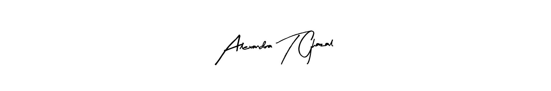 How to make Alexandra T Ghazal signature? Arty Signature is a professional autograph style. Create handwritten signature for Alexandra T Ghazal name. Alexandra T Ghazal signature style 8 images and pictures png