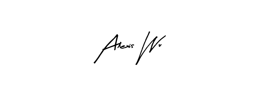 Arty Signature is a professional signature style that is perfect for those who want to add a touch of class to their signature. It is also a great choice for those who want to make their signature more unique. Get Alexis Wu name to fancy signature for free. Alexis Wu signature style 8 images and pictures png