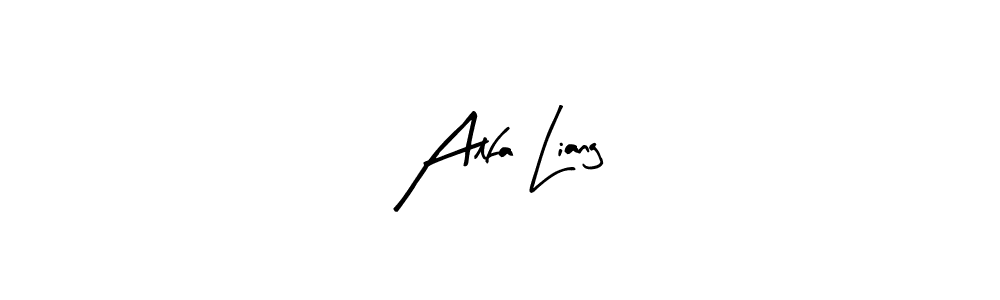 Arty Signature is a professional signature style that is perfect for those who want to add a touch of class to their signature. It is also a great choice for those who want to make their signature more unique. Get Alfa Liang name to fancy signature for free. Alfa Liang signature style 8 images and pictures png
