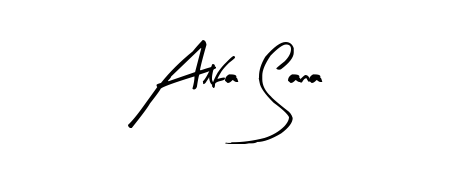 Looking for an artistic signature for Alfa Sana? The Arty Signature calligraphy style gives a sophisticated flow suitable for business cards and emails. Alfa Sana signature style 8 images and pictures png