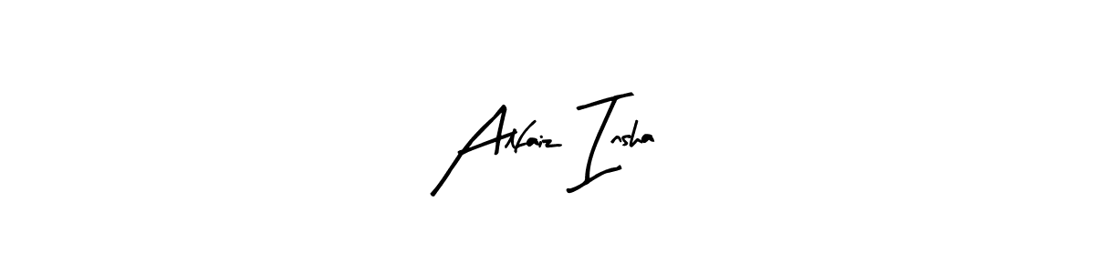 Also we have Alfaiz Insha name is the best signature style. Create professional handwritten signature collection using Arty Signature autograph style. Alfaiz Insha signature style 8 images and pictures png