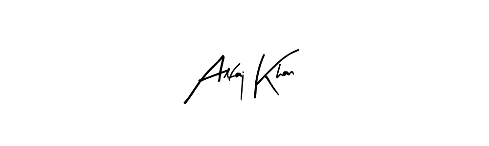 How to make Alfaj Khan name signature. Use Arty Signature style for creating short signs online. This is the latest handwritten sign. Alfaj Khan signature style 8 images and pictures png