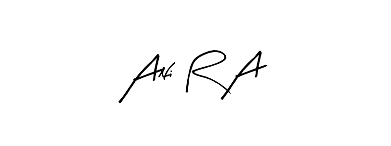 It looks lik you need a new signature style for name Alfi R A. Design unique handwritten (Arty Signature) signature with our free signature maker in just a few clicks. Alfi R A signature style 8 images and pictures png