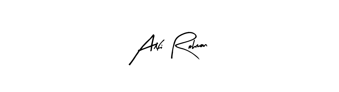 It looks lik you need a new signature style for name Alfi Rohman. Design unique handwritten (Arty Signature) signature with our free signature maker in just a few clicks. Alfi Rohman signature style 8 images and pictures png