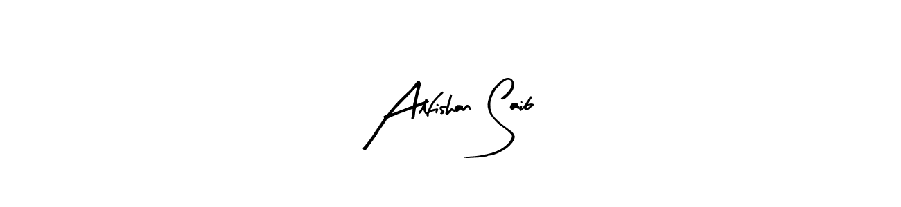How to make Alfishan Saib name signature. Use Arty Signature style for creating short signs online. This is the latest handwritten sign. Alfishan Saib signature style 8 images and pictures png