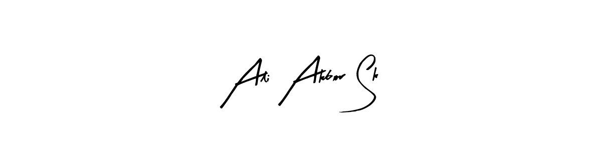 Use a signature maker to create a handwritten signature online. With this signature software, you can design (Arty Signature) your own signature for name Ali Akbor Sk. Ali Akbor Sk signature style 8 images and pictures png