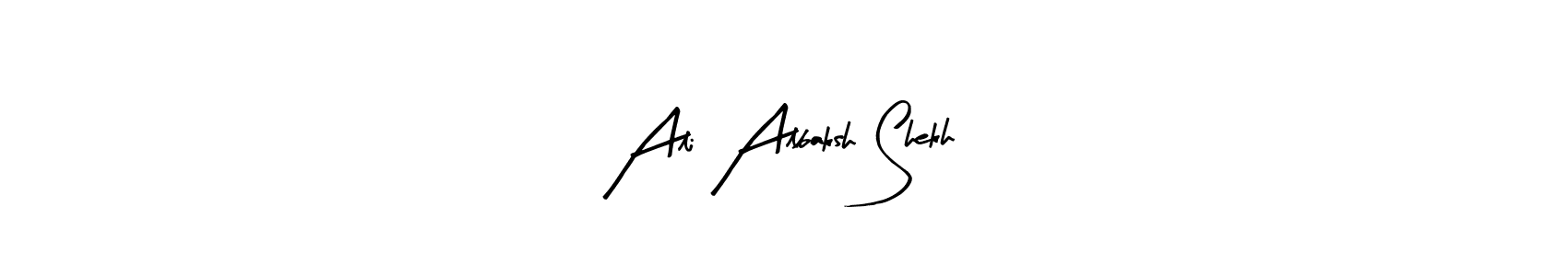 The best way (Arty Signature) to make a short signature is to pick only two or three words in your name. The name Ali Albaksh Shekh include a total of six letters. For converting this name. Ali Albaksh Shekh signature style 8 images and pictures png