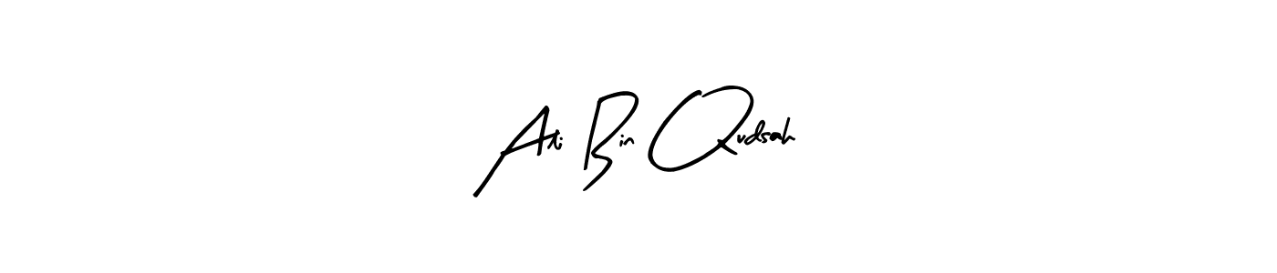 Arty Signature is a professional signature style that is perfect for those who want to add a touch of class to their signature. It is also a great choice for those who want to make their signature more unique. Get Ali Bin Qudsah name to fancy signature for free. Ali Bin Qudsah signature style 8 images and pictures png