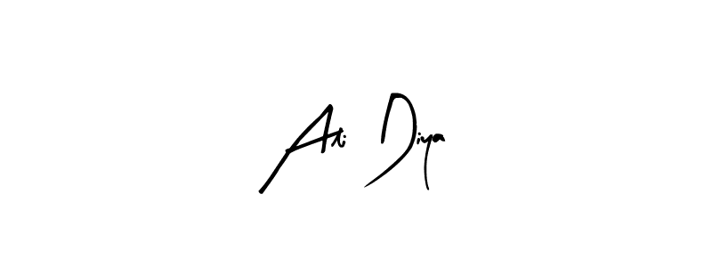 Also we have Ali Diya name is the best signature style. Create professional handwritten signature collection using Arty Signature autograph style. Ali Diya signature style 8 images and pictures png