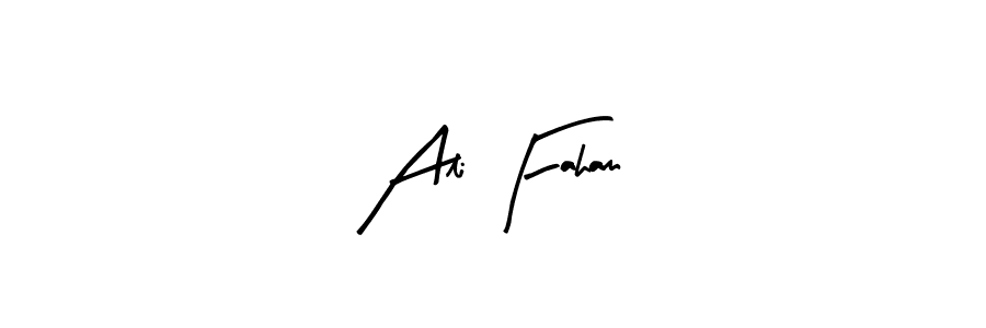 Make a beautiful signature design for name Ali Faham. With this signature (Arty Signature) style, you can create a handwritten signature for free. Ali Faham signature style 8 images and pictures png