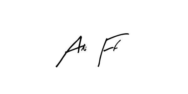 Make a beautiful signature design for name Ali Ff. With this signature (Arty Signature) style, you can create a handwritten signature for free. Ali Ff signature style 8 images and pictures png