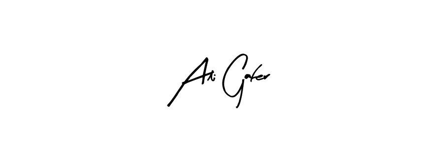 Create a beautiful signature design for name Ali Gafer. With this signature (Arty Signature) fonts, you can make a handwritten signature for free. Ali Gafer signature style 8 images and pictures png