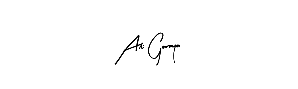 Similarly Arty Signature is the best handwritten signature design. Signature creator online .You can use it as an online autograph creator for name Ali Goraya. Ali Goraya signature style 8 images and pictures png