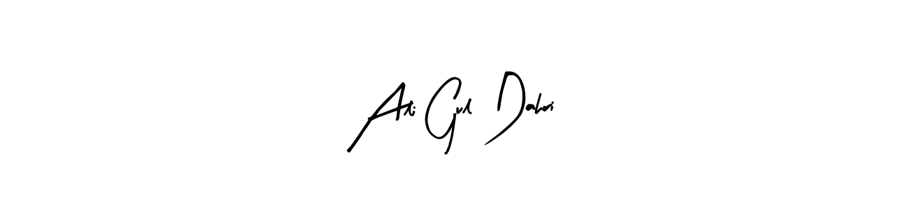 Design your own signature with our free online signature maker. With this signature software, you can create a handwritten (Arty Signature) signature for name Ali Gul Dahri. Ali Gul Dahri signature style 8 images and pictures png
