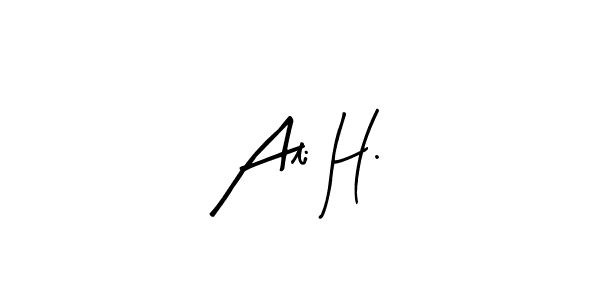 Arty Signature is a professional signature style that is perfect for those who want to add a touch of class to their signature. It is also a great choice for those who want to make their signature more unique. Get Ali H. name to fancy signature for free. Ali H. signature style 8 images and pictures png