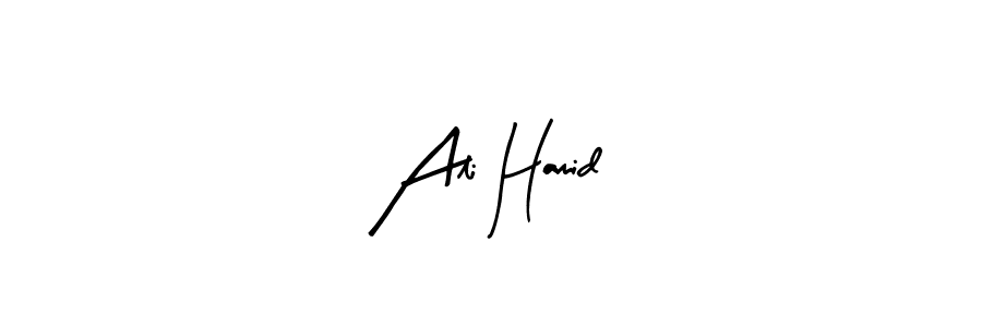 Similarly Arty Signature is the best handwritten signature design. Signature creator online .You can use it as an online autograph creator for name Ali Hamid. Ali Hamid signature style 8 images and pictures png