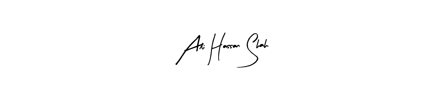 Design your own signature with our free online signature maker. With this signature software, you can create a handwritten (Arty Signature) signature for name Ali Hassan Shah. Ali Hassan Shah signature style 8 images and pictures png