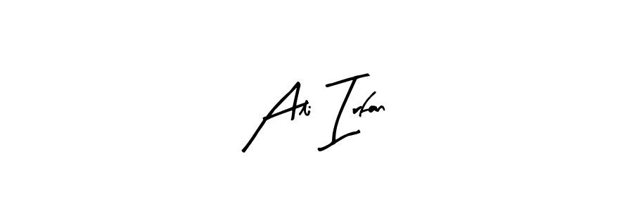 Make a beautiful signature design for name Ali Irfan. With this signature (Arty Signature) style, you can create a handwritten signature for free. Ali Irfan signature style 8 images and pictures png