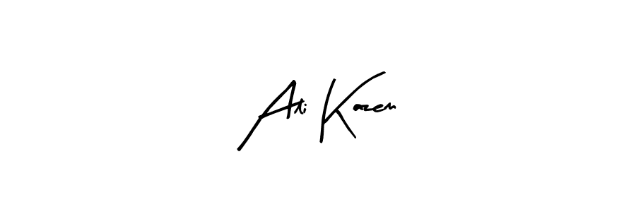 Use a signature maker to create a handwritten signature online. With this signature software, you can design (Arty Signature) your own signature for name Ali Kazem. Ali Kazem signature style 8 images and pictures png