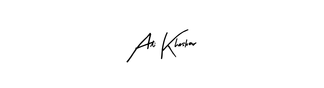 This is the best signature style for the Ali Khoskar name. Also you like these signature font (Arty Signature). Mix name signature. Ali Khoskar signature style 8 images and pictures png