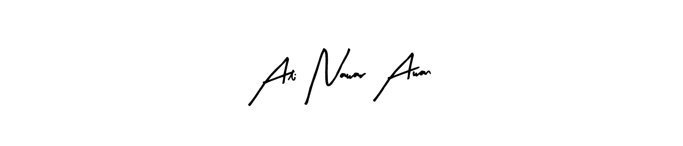 Design your own signature with our free online signature maker. With this signature software, you can create a handwritten (Arty Signature) signature for name Ali Nawar Awan. Ali Nawar Awan signature style 8 images and pictures png