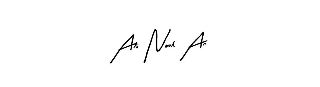 How to make Ali Noul An name signature. Use Arty Signature style for creating short signs online. This is the latest handwritten sign. Ali Noul An signature style 8 images and pictures png