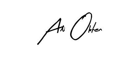 A classic penmanship look for Ali Okten. The Arty Signature font brings timeless elegance and confidence to every signed document. Ali Okten signature style 8 images and pictures png