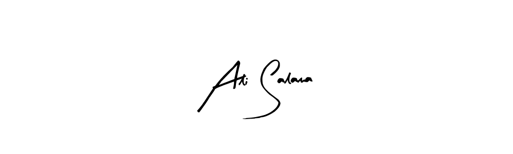 Arty Signature is a professional signature style that is perfect for those who want to add a touch of class to their signature. It is also a great choice for those who want to make their signature more unique. Get Ali Salama name to fancy signature for free. Ali Salama signature style 8 images and pictures png