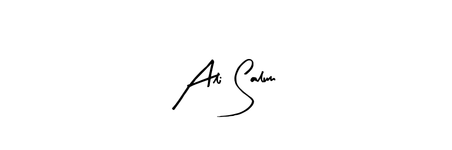 Arty Signature is a professional signature style that is perfect for those who want to add a touch of class to their signature. It is also a great choice for those who want to make their signature more unique. Get Ali Salum name to fancy signature for free. Ali Salum signature style 8 images and pictures png