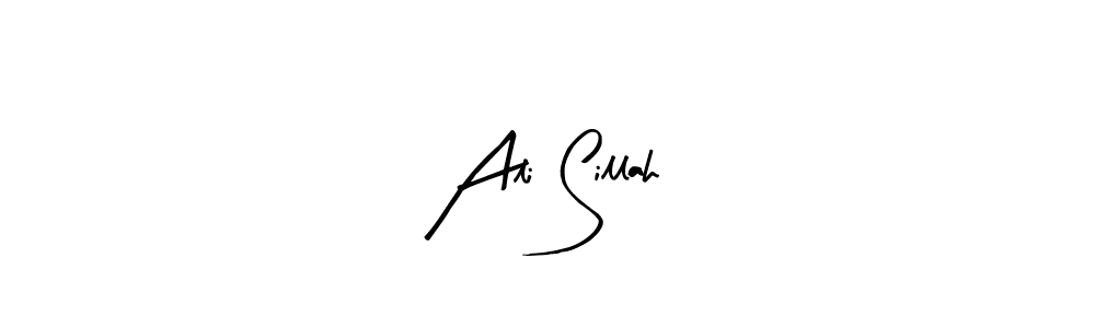 Design your own signature with our free online signature maker. With this signature software, you can create a handwritten (Arty Signature) signature for name Ali Sillah. Ali Sillah signature style 8 images and pictures png