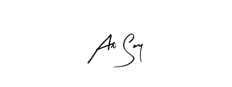 You should practise on your own different ways (Arty Signature) to write your name (Ali Sony) in signature. don't let someone else do it for you. Ali Sony signature style 8 images and pictures png